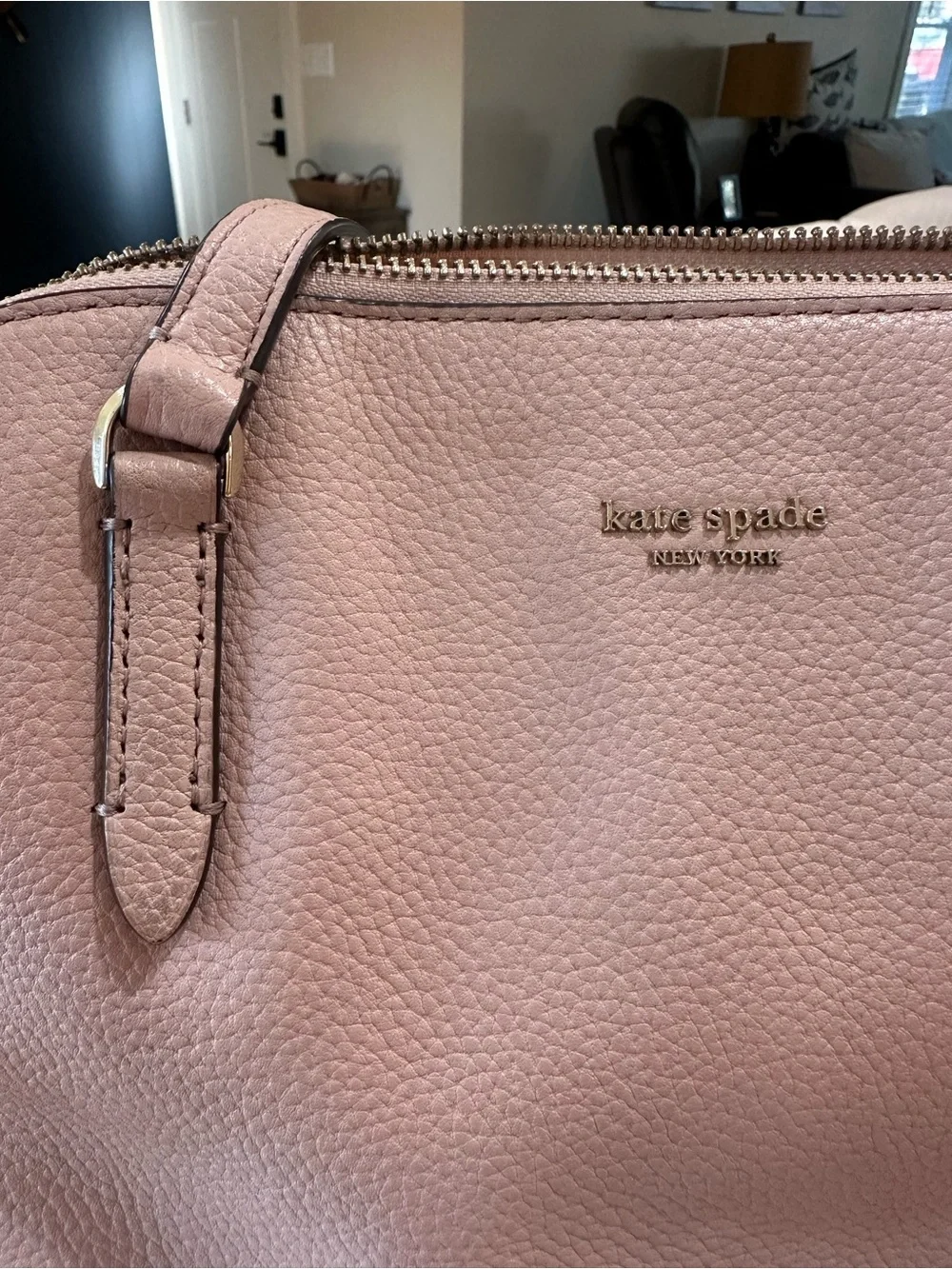 kate spade Pale Pink Pebbled Leather Dome Satchel